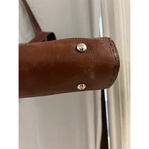 Fossil Brown Leather Vintage Sedona Numbered ZB9010 Shoulder Tote Bag 15x12x3 - Picture 4 of 14